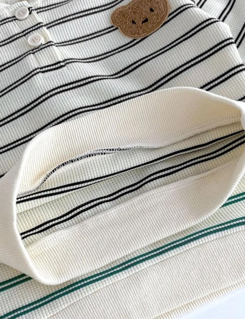 The Striped Polo Bear Tracksuit - Cozy Crew Club
