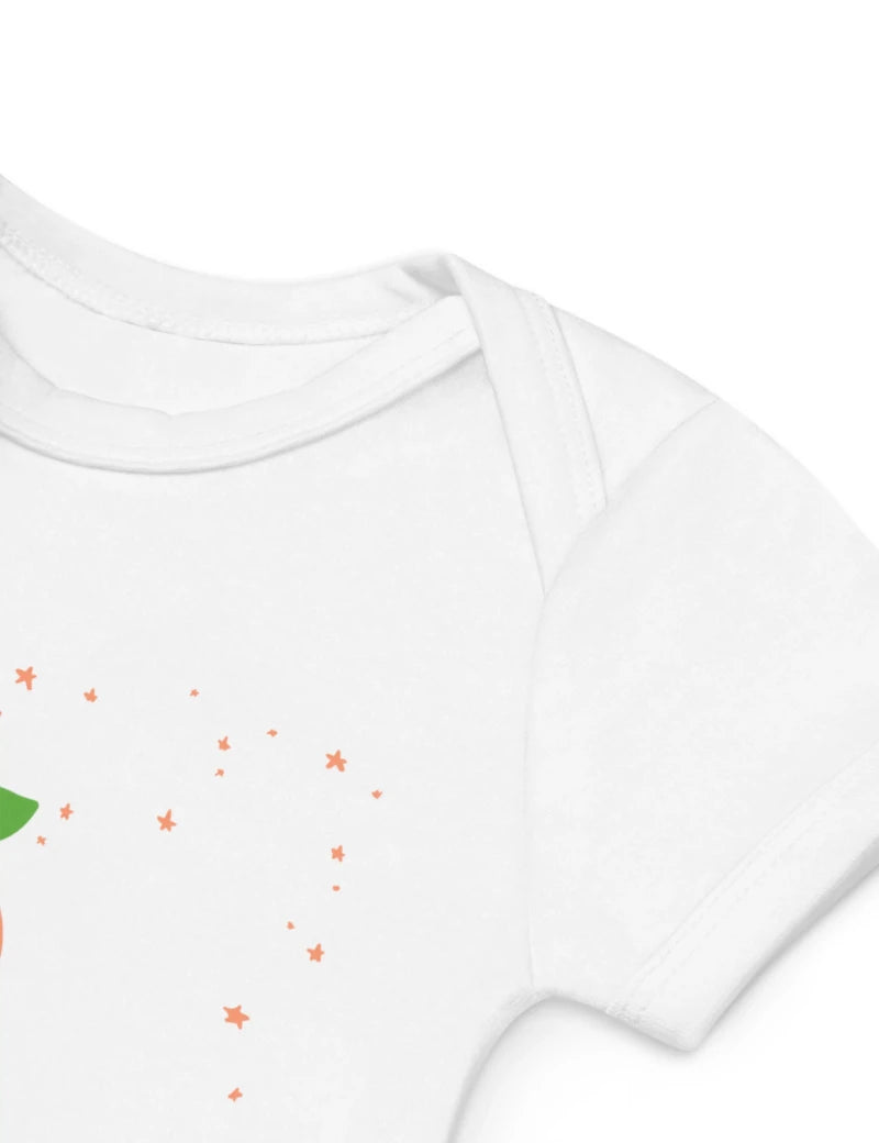 Peach Personalised Bodysuit in White - Cozy Crew Club