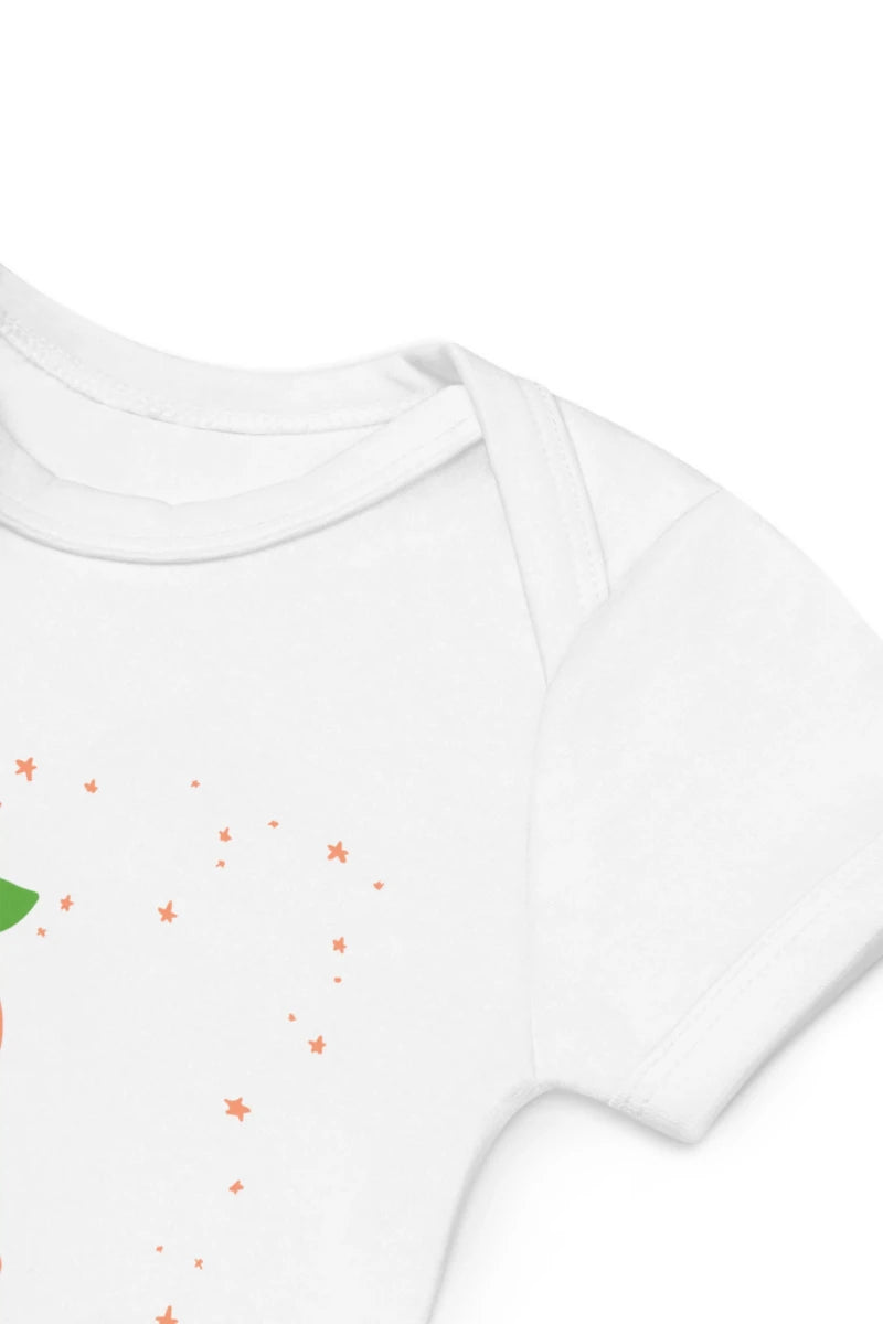 Peach Personalised Bodysuit in White - Cozy Crew Club
