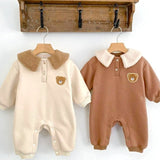 The Winter Fur Bear Hooded Pramsuit - Cozy Crew Club