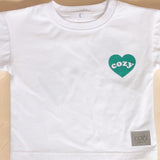 Cozy Heart Club Graphic Tee - White - Green Heart