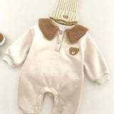 The Winter Fur Bear Hooded Pramsuit - Cozy Crew Club
