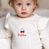 Knitted Cherry Romper