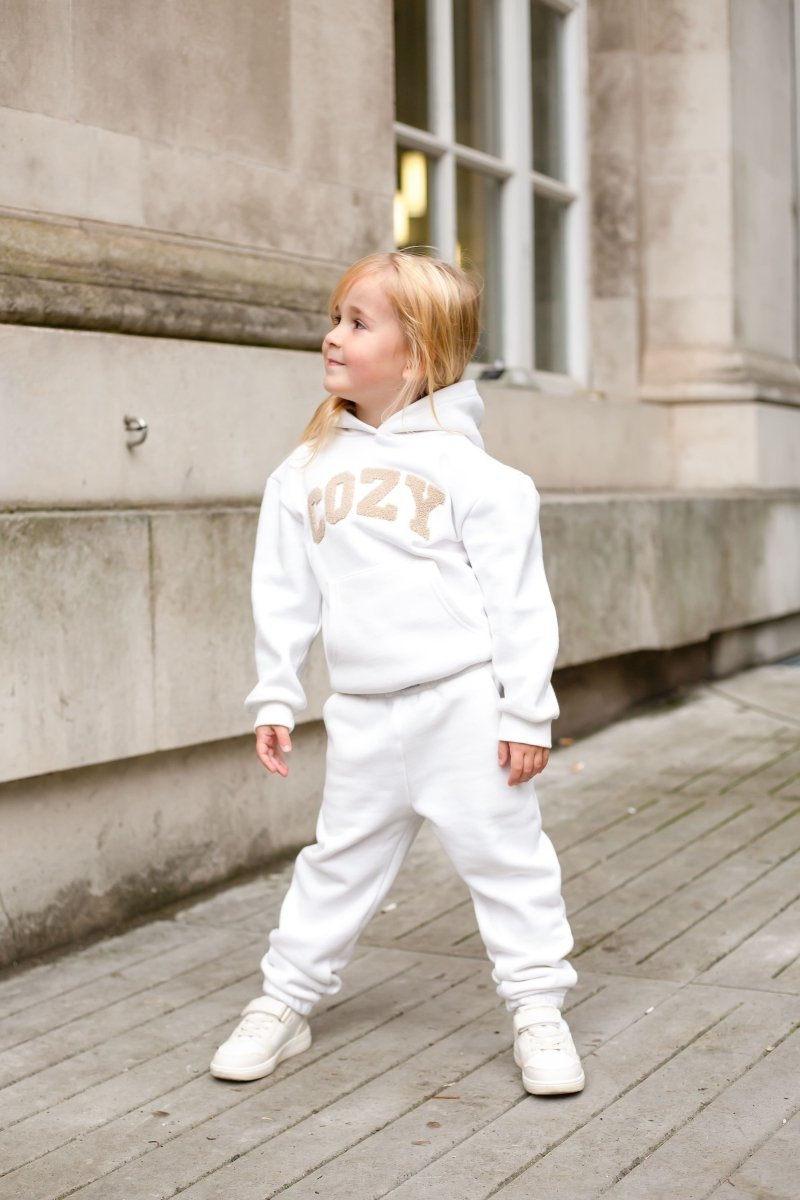 COZY Mini Tracksuit Off-White Set - Cozy Crew Club