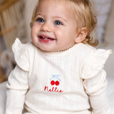 Knitted Cherry Romper