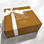 The Cozy Pink Boucle Baby Bear & Rainbow Personalised Gift Box - Cozy Crew Club