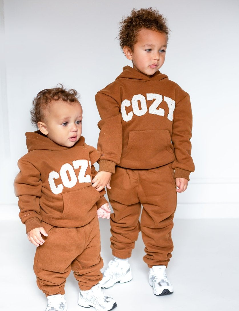 COZY Mini Tracksuit Brown - Cozy Crew Club