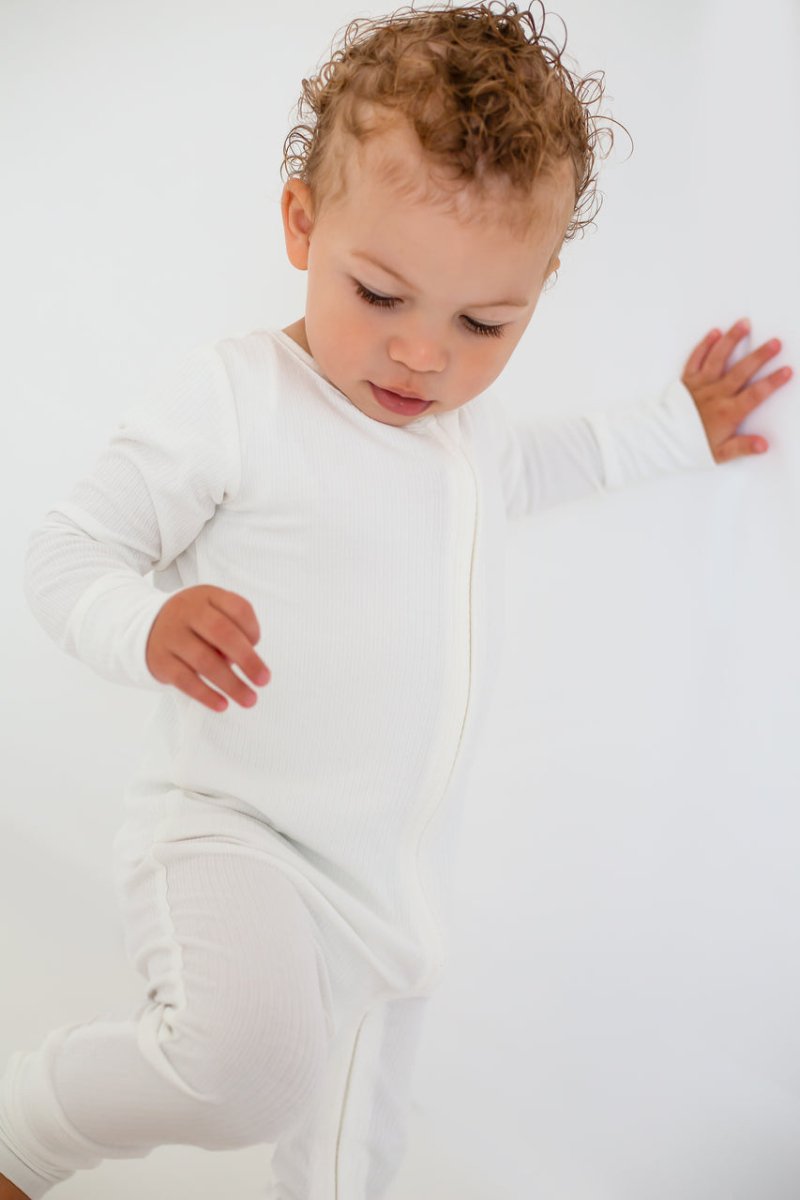 Ecru Ribbed Bamboo Zip Sleepsuit One Piece Cozy Crew Club OL Sleepsuits mora-uk.myshopify.com ribbed-bamboo-zip-sleepsuit-one-piece   10off, allproducts, baby, baby collection, bambi, bamboo, bear, bear collection, bear print, china, clothing, footie, new in, nightwear, organic, ribbed, sleepsuit, summersale24, two way zipper, white, zip
