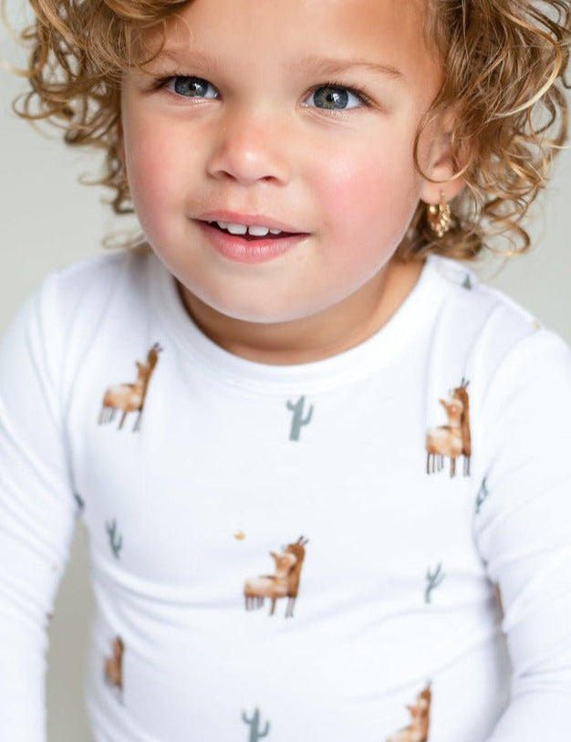 Llama Bamboo Two-Piece Set Long Sleeve Pyjamas - Cozy Crew Club