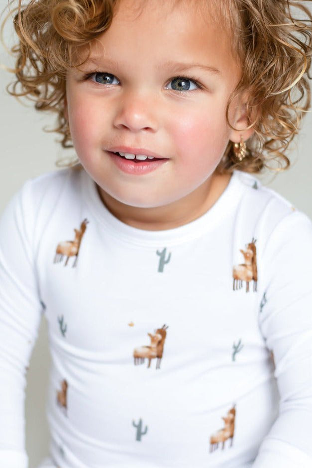 Llama Bamboo Two-Piece Set Long Sleeve Pyjamas - Cozy Crew Club