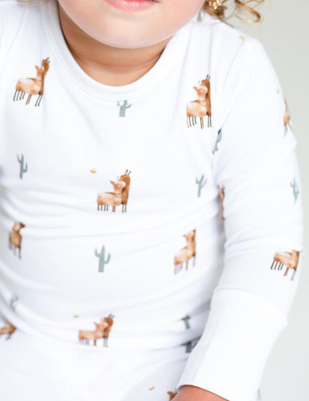 Llama Bamboo Two-Piece Set Long Sleeve Pyjamas - Cozy Crew Club