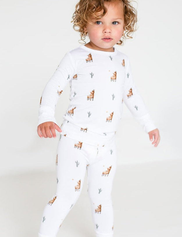 Llama Bamboo Two-Piece Set Long Sleeve Pyjamas - Cozy Crew Club