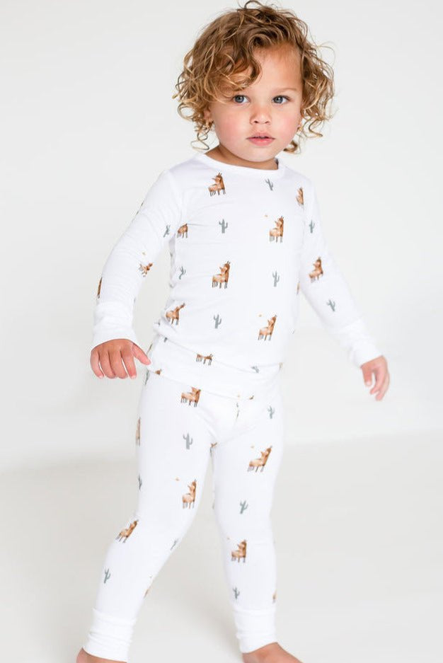 Llama Bamboo Two-Piece Set Long Sleeve Pyjamas - Cozy Crew Club