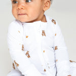 Bear Cotton Zip Sleepsuit One Piece - Cozy Crew Club
