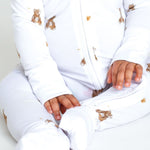 Bear Cotton Zip Sleepsuit One Piece - Cozy Crew Club