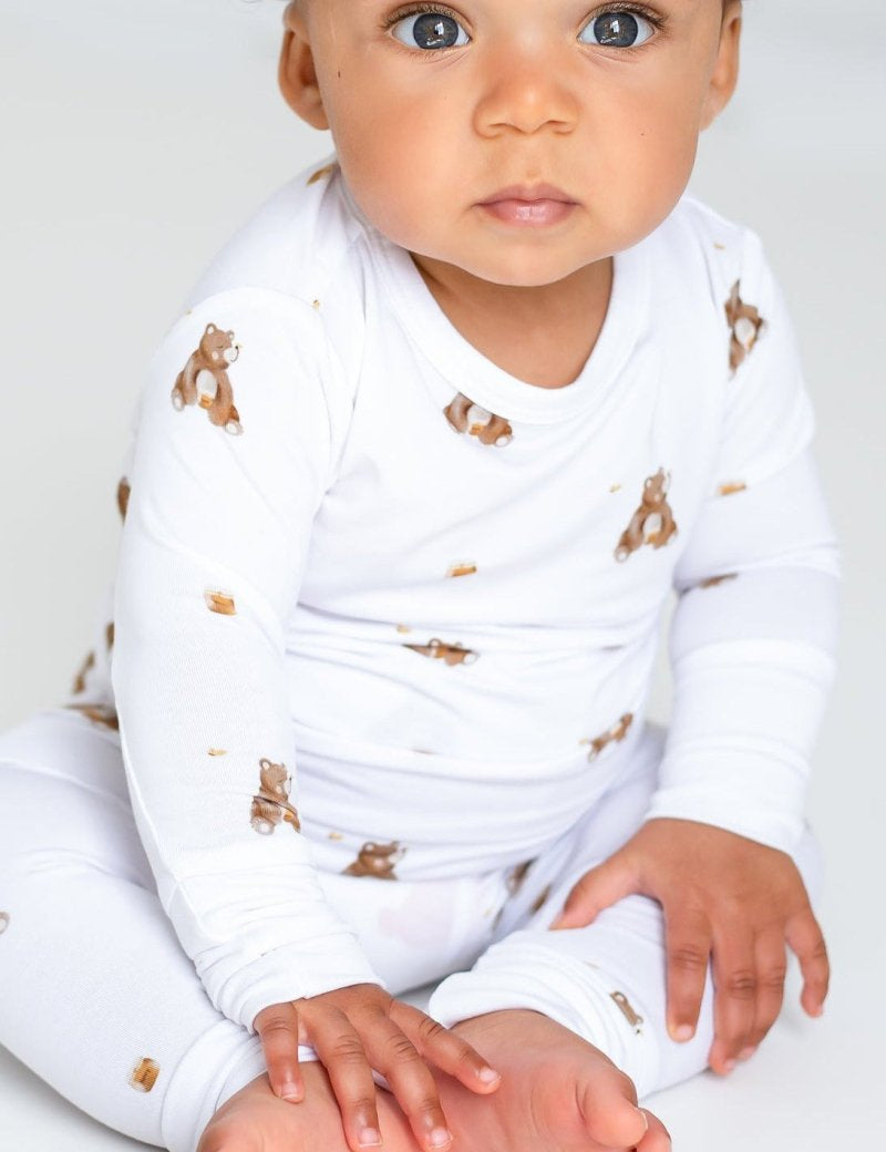 Bear Bamboo Two-Piece Set Long Sleeve Pyjamas - Cozy Crew Club