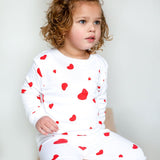Love Heart Bamboo & Organic Cotton Two-Piece Set Long Sleeve Pyjamas - Cozy Crew Club