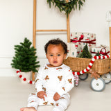 Christmas Bear Bamboo & Organic Cotton Two-Piece Set Long Sleeve Pyjamas