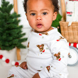 Christmas Bear Bamboo & Organic Cotton Two-Piece Set Long Sleeve Pyjamas