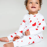 Love Heart Bamboo & Organic Cotton Zip Sleepsuit One Piece - Cozy Crew Club