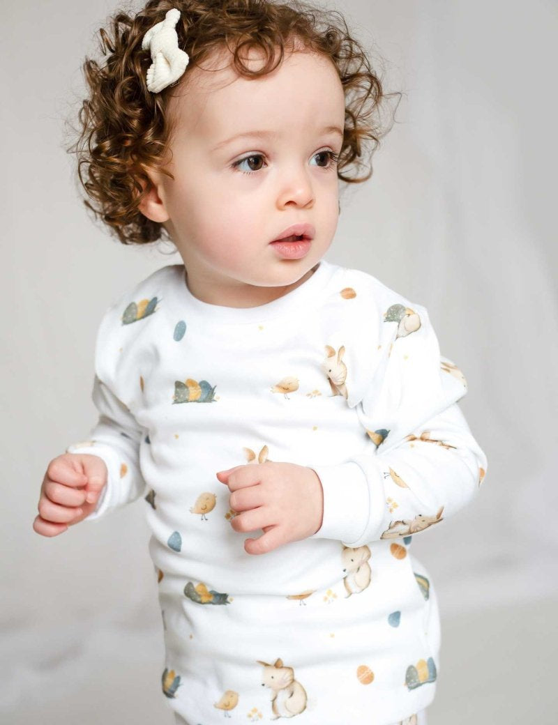 Cozy Easter Bunny Bamboo & Organic Cotton Two-Piece Set Long Sleeve Pyjamas - Cozy Crew Club