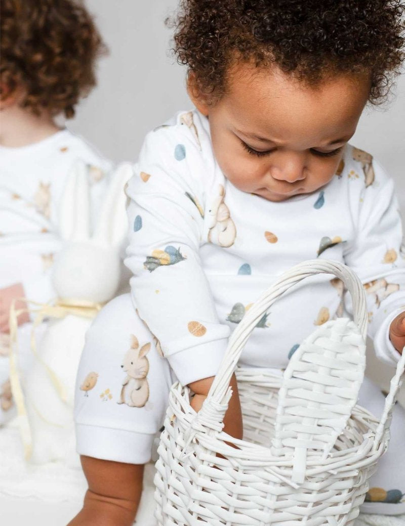 Cozy Easter Bunny Bamboo & Organic Cotton Two-Piece Set Long Sleeve Pyjamas - Cozy Crew Club