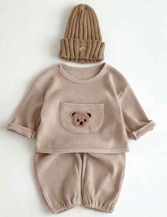 The Waffle Bear Tracksuit Cozy Crew Club Tracksuits mora-uk.myshopify.com the-waffle-bear-tracksuit Waffle Brown / 0-6 M TWBT-06B 10off, 20off, allproducts, aw23, baby, bear, bear collection, bear print, BFCM-20, BFCM-25, BFCM20, china, CHRISTMAS20, clothing, happy bear, LINECARD, new in, nightwear, nonpersonalised, PADDY10, WINTER20, zero