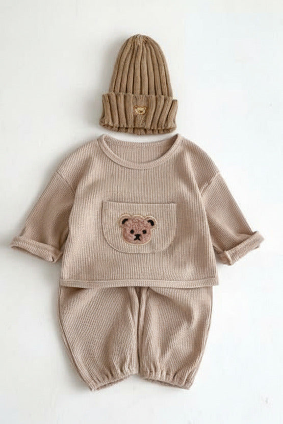 The Waffle Bear Tracksuit Cozy Crew Club Tracksuits mora-uk.myshopify.com the-waffle-bear-tracksuit Waffle Brown / 0-6 M TWBT-06B 10off, 20off, allproducts, aw23, baby, bear, bear collection, bear print, BFCM-20, BFCM-25, BFCM20, china, CHRISTMAS20, clothing, happy bear, LINECARD, new in, nightwear, nonpersonalised, PADDY10, WINTER20, zero