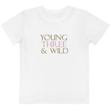 Young THREE & Wild 3rd Birthday T-Shirt Personalised