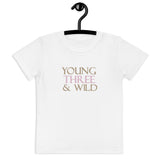 Young THREE & Wild 3rd Birthday T-Shirt Personalised