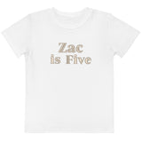 Turns Five 5th Birthday T-Shirt Personalised Name