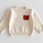 COZY Bear Knit Sweater Creme - Cozy Crew Club