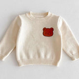 COZY Bear Knit Sweater Creme - Cozy Crew Club