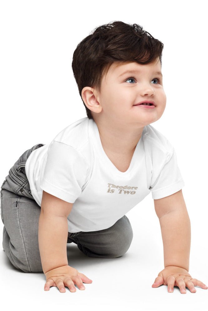 Turns Two 2nd Birthday T-Shirt Personalised Name - Cozy Crew Club