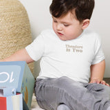 Turns Two 2nd Birthday T-Shirt Personalised Name - Cozy Crew Club