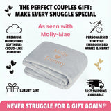 Couples Personalised Microfibre Soft Sofa Blanket