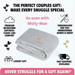 Couples Personalised Microfibre Soft Sofa Blanket - Cozy Crew Club