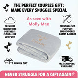 Couples Personalised Microfibre Soft Sofa Blanket - Cozy Crew Club