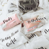 Hospital Bag Organisers x14 | Maternity Bags | Zip Lock Reusable Bags | Mum and Baby Essentials | Baby Shower Gift