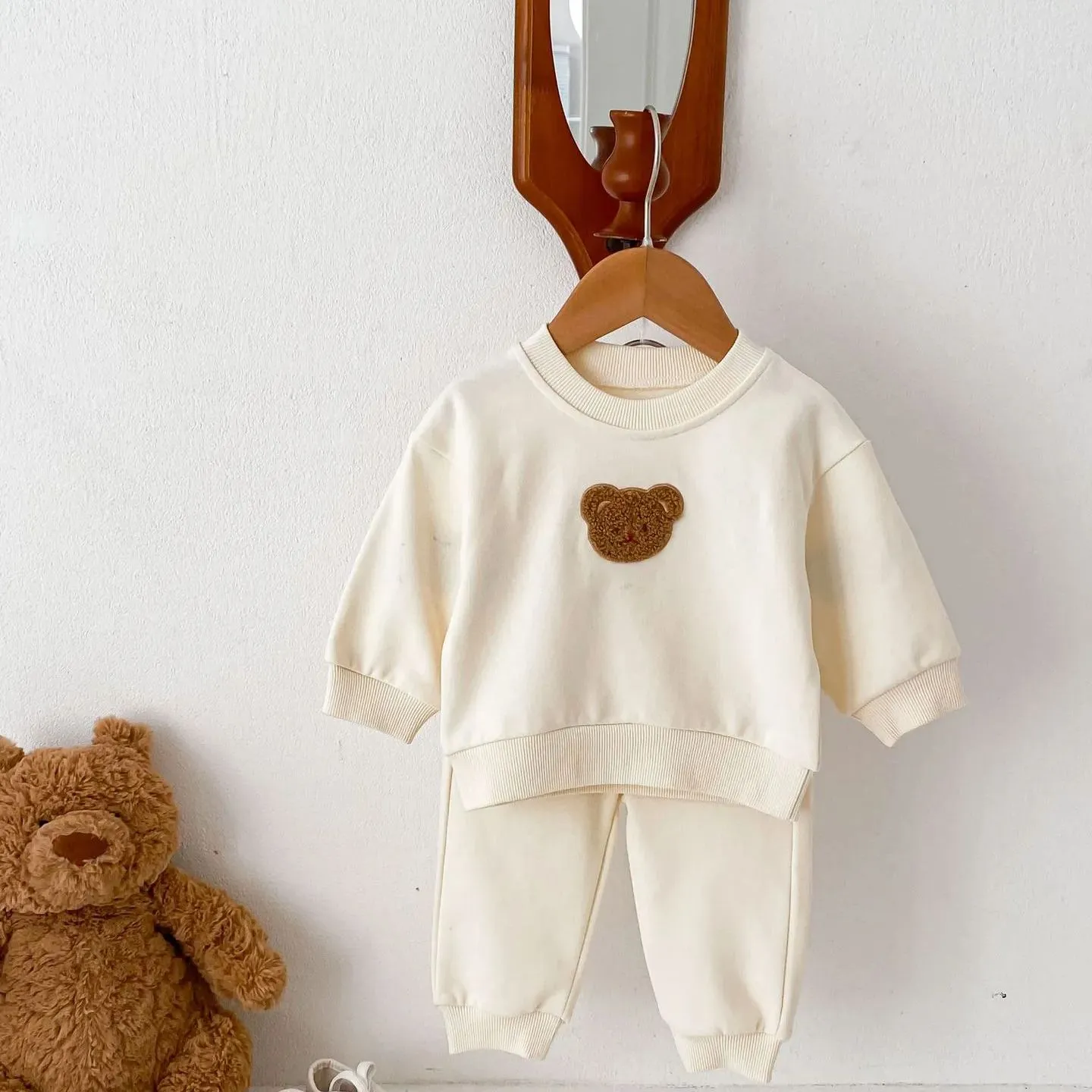 Cozy Cub Bear Colour Tracksuit Cozy Crew Club Tracksuits mora-uk.myshopify.com cozy-cub-bear-colour-tracksuit Creme / 0-6 M CCBT06C 20off, allproducts, baby, bear, bear collection, bear print, beautifulbambino, BFCM-30, BFCM20, boy, china, CHRISTMAS20, clothing, easter50, girl, happy bear, new in, nonpersonalised, PADDY33, summersale24, tracksuit, unisex, WINTER20, zero