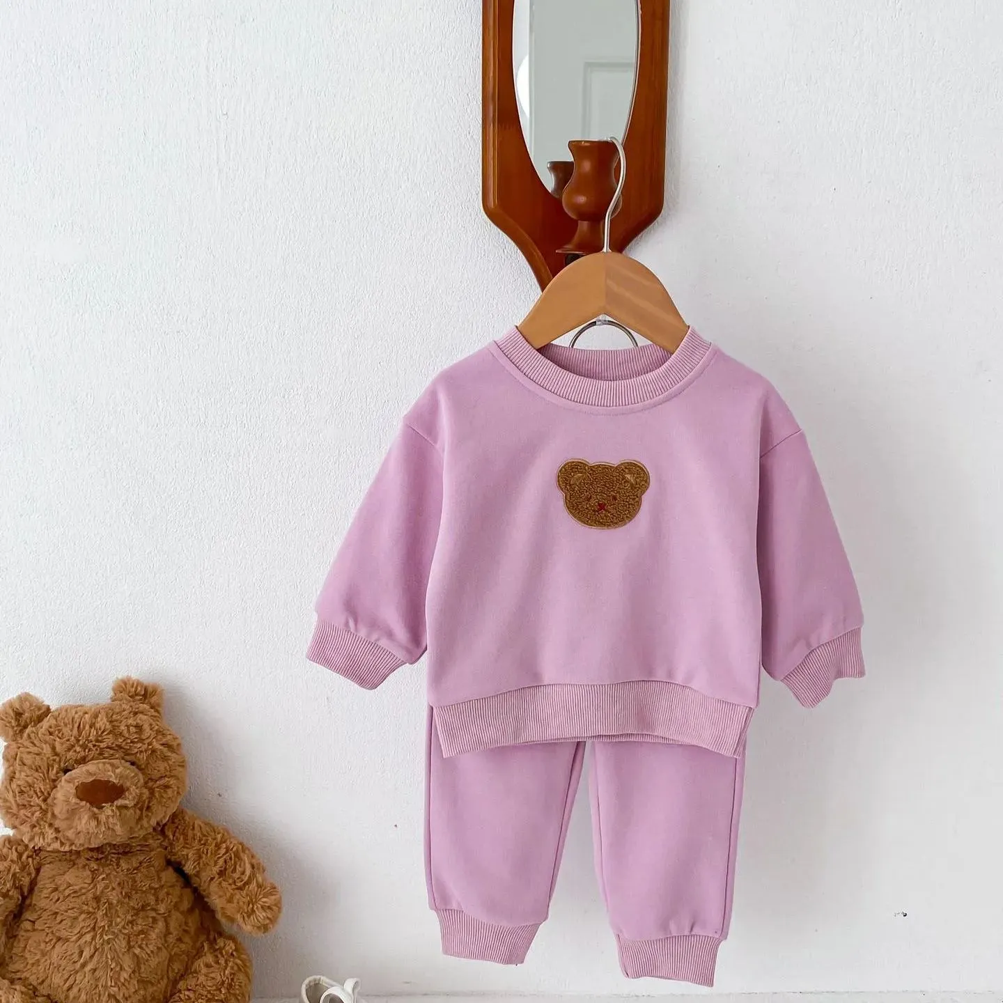 Cozy Cub Bear Colour Tracksuit Cozy Crew Club Tracksuits mora-uk.myshopify.com cozy-cub-bear-colour-tracksuit LILAC / 0-6 M CCBT06L 20off, allproducts, baby, bear, bear collection, bear print, beautifulbambino, BFCM-30, BFCM20, boy, china, CHRISTMAS20, clothing, easter50, girl, happy bear, new in, nonpersonalised, PADDY33, summersale24, tracksuit, unisex, WINTER20, zero