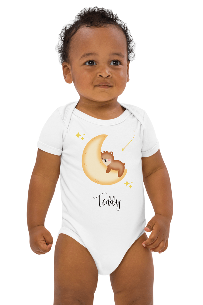 Dreaming Bear (Personalised Name Bodysuit) - Cozy Crew Club