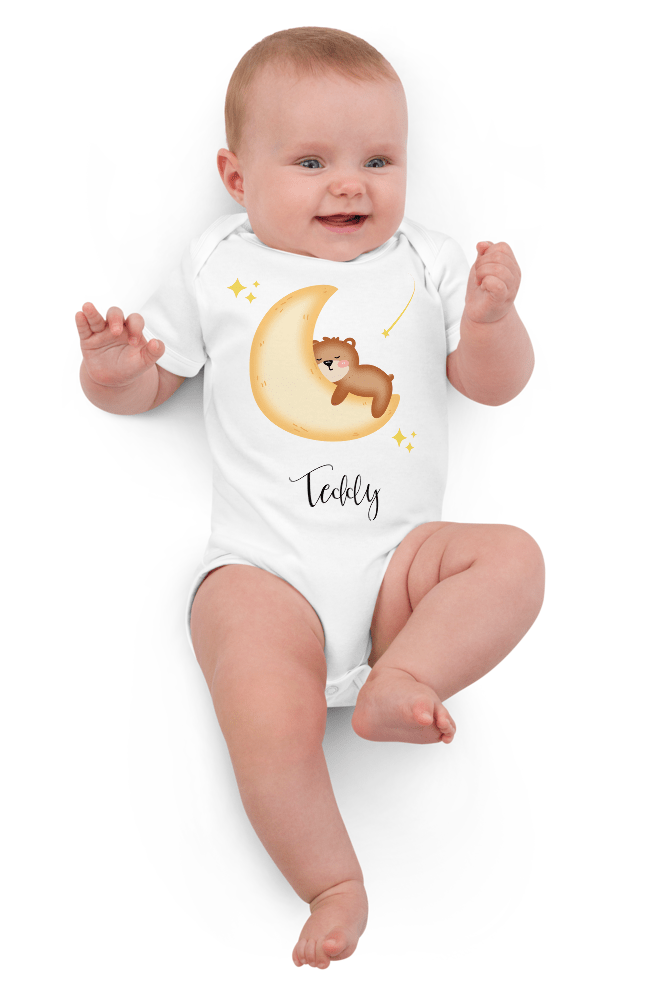 Dreaming Bear (Personalised Name Bodysuit) - Cozy Crew Club