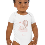 Personalised Name Bunny Hot Air Baloon Bodysuit - Cozy Crew Club