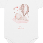 Personalised Name Bunny Hot Air Baloon Bodysuit - Cozy Crew Club