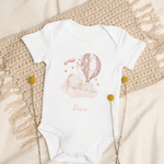 Personalised Name Bunny Hot Air Baloon Bodysuit - Cozy Crew Club