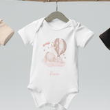 Personalised Name Bunny Hot Air Baloon Bodysuit - Cozy Crew Club