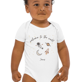 Welcome to the World Galaxy (Personalised Name Bodysuit) - Cozy Crew Club