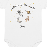 Welcome to the World Galaxy (Personalised Name Bodysuit) - Cozy Crew Club