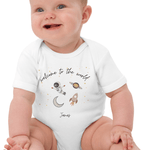 Welcome to the World Galaxy (Personalised Name Bodysuit) - Cozy Crew Club
